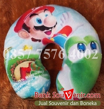 souvenir bantal ultah Printing Mario