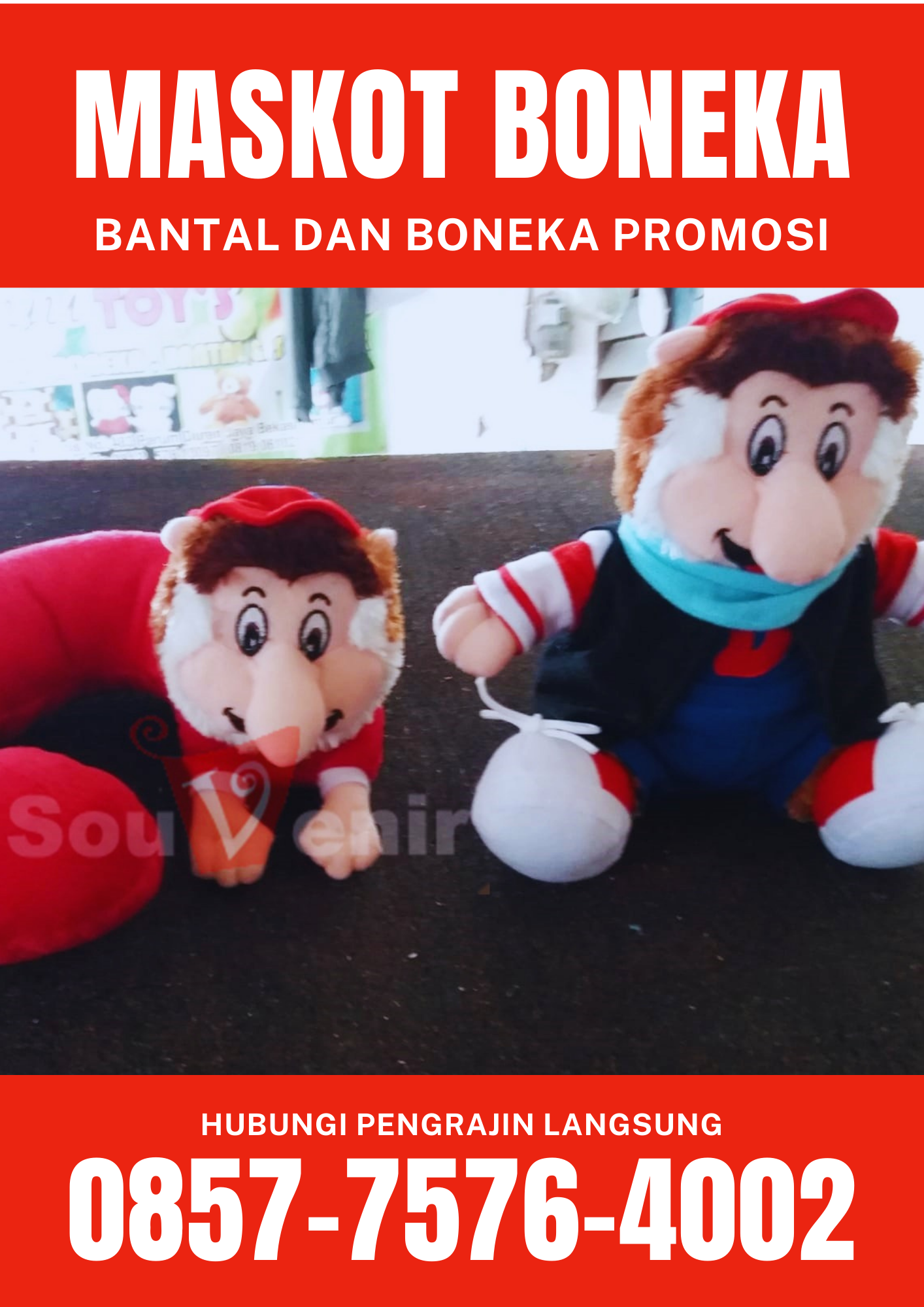 souvenir boneka maskot rental mobil