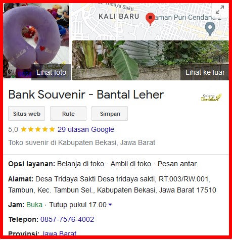 Google Maps Bank souvenir