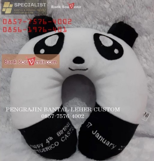 bantal leher boneka panda