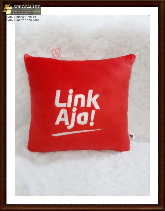 bantal kotak custom aplikasi linkaja