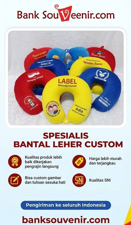 bank souvenir produsen bantal leher