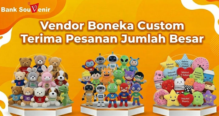 Vendor Boneka Custom Terima Pesanan Jumlah Besar